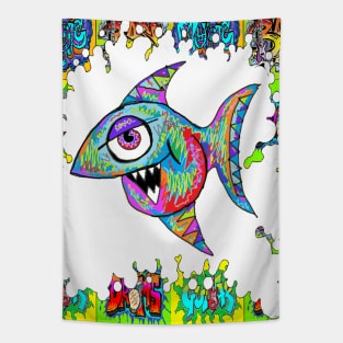 fish graphic 77 Tapestry