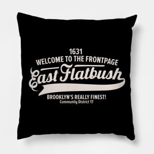 New York Brooklyn - East Flatbush Brooklyn Schriftzug - East Flatbush Logo Pillow