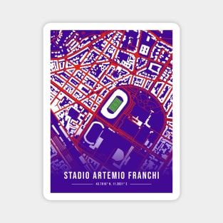 Stadio Artemio Franchi Map Design - Purple Magnet