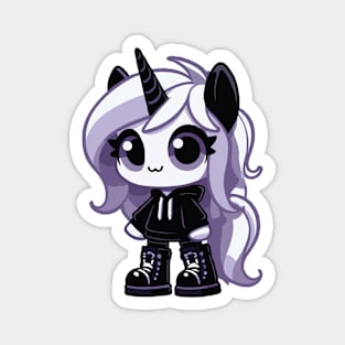 Goth Unicorn Cute Kawaii Pastel Goth For Emo Magnet