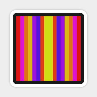 bright colorful rainbow stripe pattern Magnet