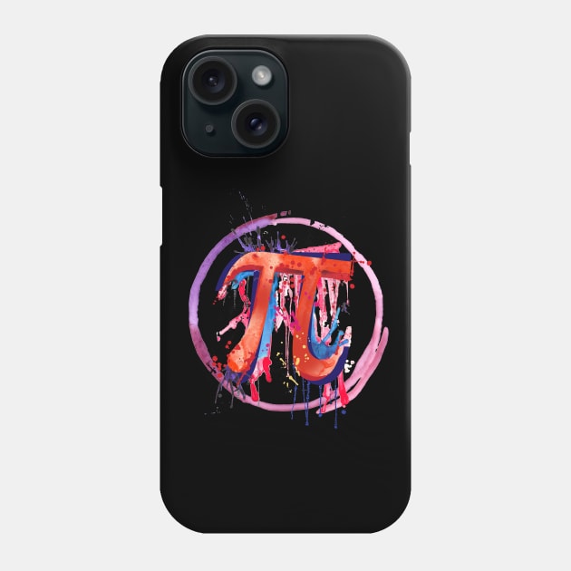 Emotional Pi Symbol, Drip Art Phone Case by cartogram