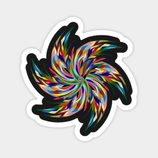 Kaleidoscopic Pinwheel Magnet