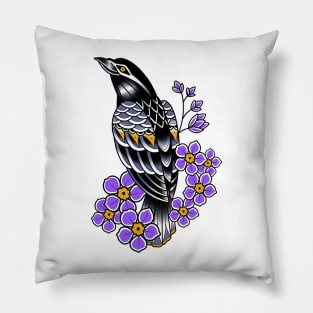 Forget Me Not Raven Pillow