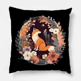 Cottagecore Aesthetic Fox Cute Vintage Pillow