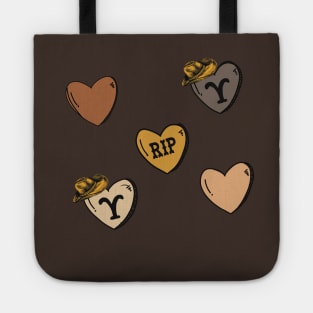 Yellowstone Candy Heart RIP Valentines Day Design Tote