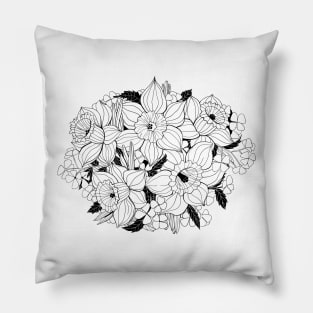 Daffodil bouquet Pillow