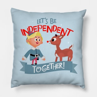 Independent Together - Hermey and Rudolph Pillow