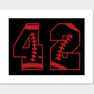 Baseball Number #42 Forty Two Lucky Favorite Jersey Number - Jackie Robinson  - Sticker