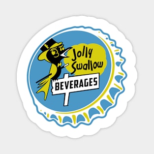 Vintage Jolly Swallow Beverages Soda Bottlecap Magnet