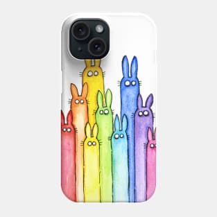 Rainbow of Bunnies Phone Case