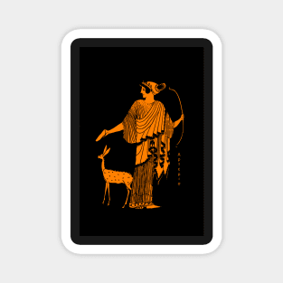 Artemis red figure ancient Greek design Magnet