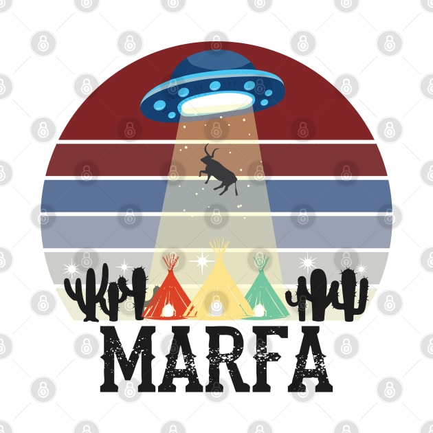 Marfa Texas Ghost Lights Festival UFO Cow Abduction by alltheprints