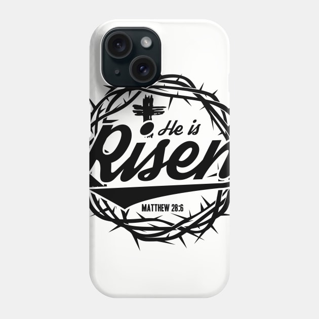 Risen Christian Phone Case by worshiptee