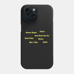 Bright Yellow VSCO Word Sticker Pack Phone Case