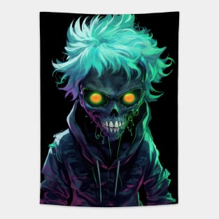 Halloween Green Zombie Tapestry