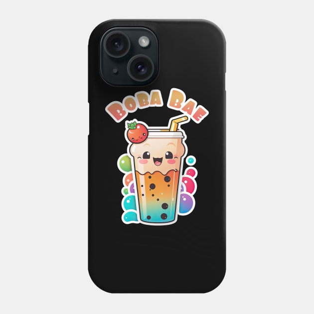 Boba Bae Kawaii Boba Tea Graphic Phone Case by DanielLiamGill