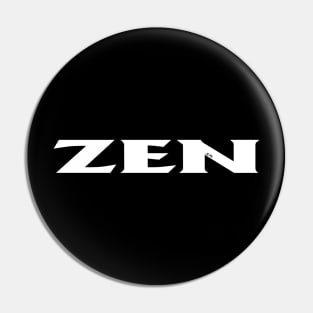 Zen white Pin