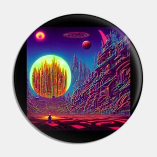 Glowing Mysterious Astral City Pin