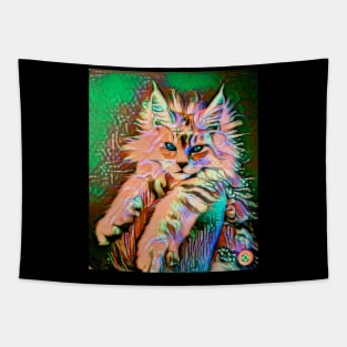 Iridescent Lynx Cub Tapestry