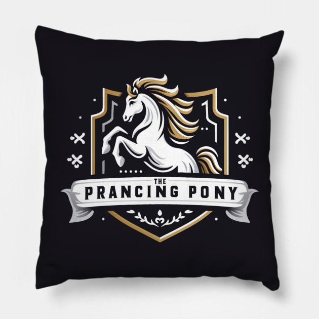 The Prancing Pony - Logo - Fantasy Pillow by Fenay-Designs