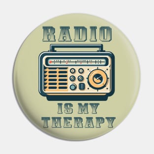 Radio is my therapy Pin