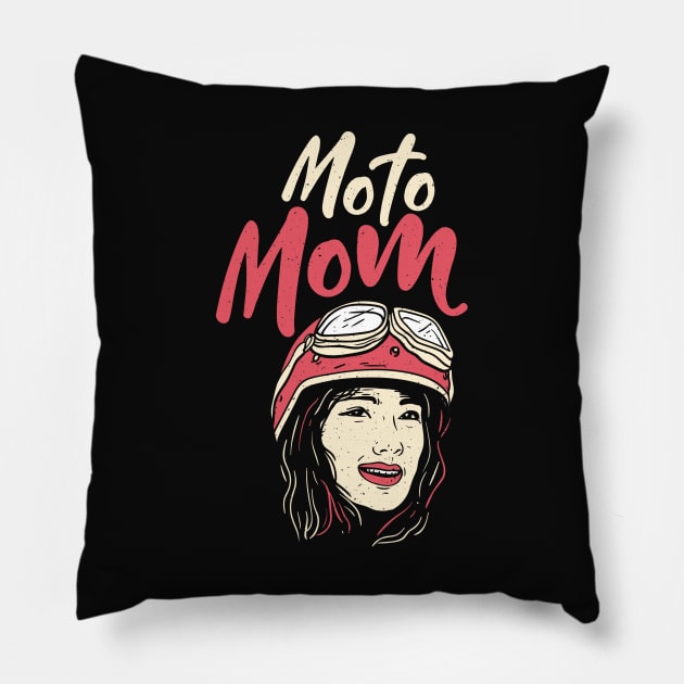Motocross Mom Off Roading Mother Gift Pillow by Tenh