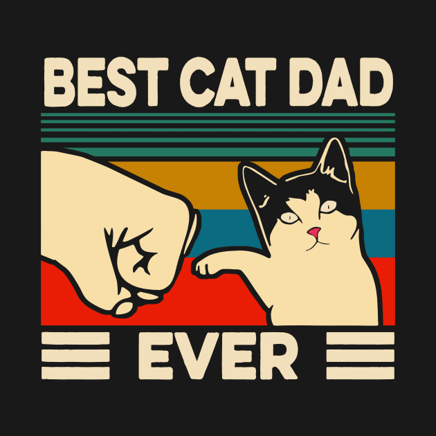 Vintage Best Cat Dad Ever Funny Gift Idea by karascom