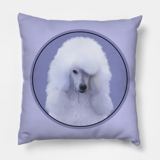 Standard Poodle White Pillow