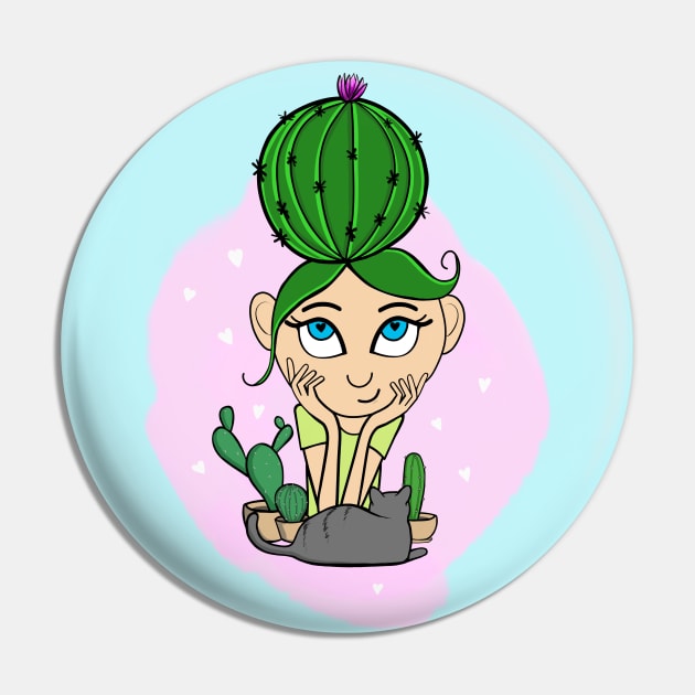 Cactus Girl Pin by Kraina