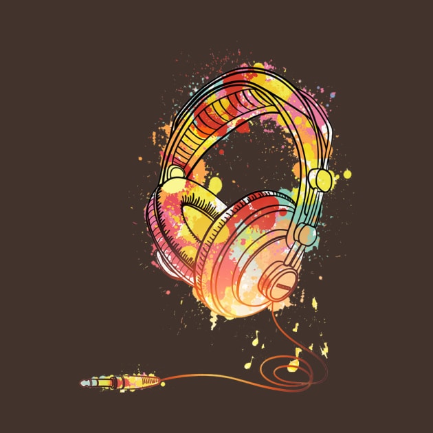Cool Headphones Painting by Anonic