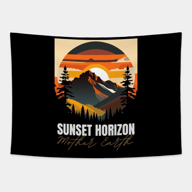 sunset horizon Tapestry by mmpower