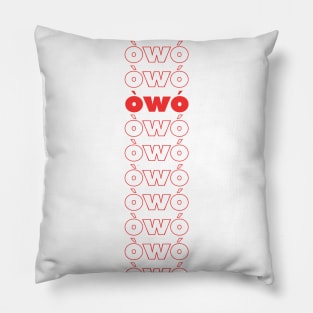 Angry òwò red Pillow