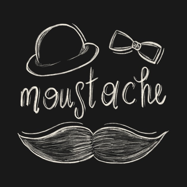 Moustache by superdupertees