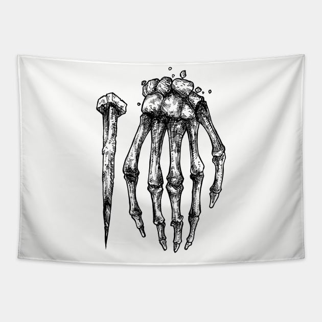 skeleton hand Tapestry by donipacoceng