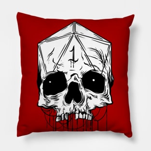 Nat 1 D20 Skull Art Pillow