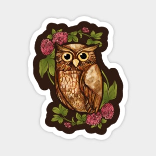 Floral Owl Magnet