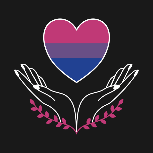 Bisexual Pride Flag Heart by superdupertees