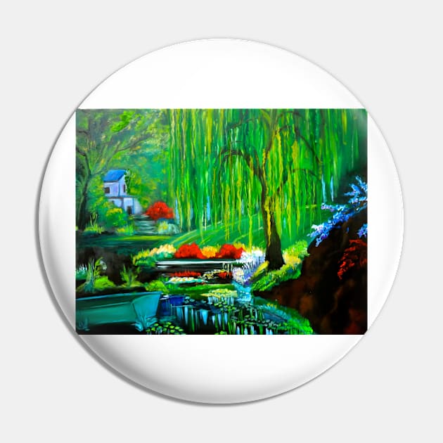 Hidden Home on Monet's Pond Pin by jennyleeandjim