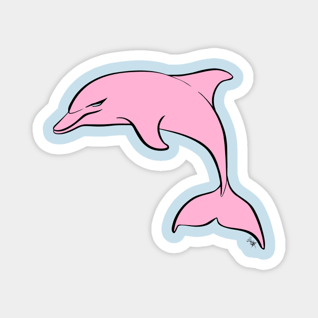 Sunset dolphin Magnet by scarlettbaily