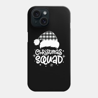 Christmas Squad Buffalo Plaid Santa Hat Family Matching Pajama Phone Case