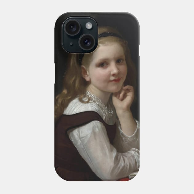 Distraction by William-Adolphe Bouguereau Phone Case by Classic Art Stall