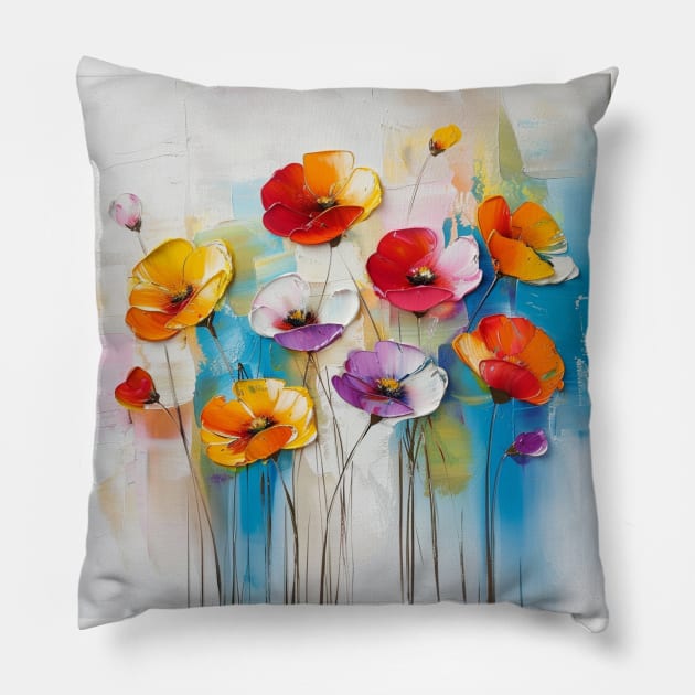 Spring Flowers Pillow by Pixie