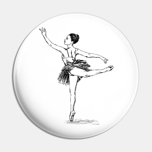 Ballerina Print Pin by rachelsfinelines