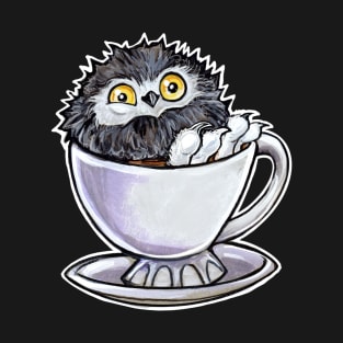 Snowy owl poof in a teacup T-Shirt