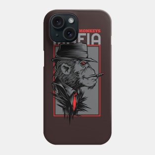 The funny monkey mafia Phone Case