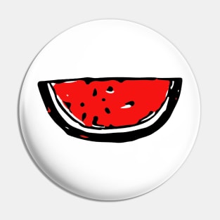 Watermelon Doodle Black Pin