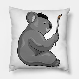 Koala Painting Paint brush Pillow