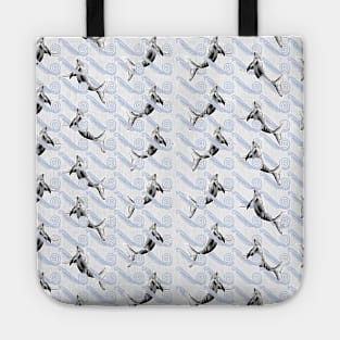 whale pattern Tote