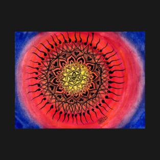 Red and blue mandala T-Shirt